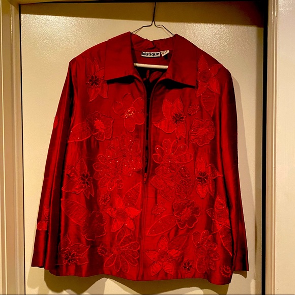 Red Jacket w/Damask texture - Picture 1 of 5